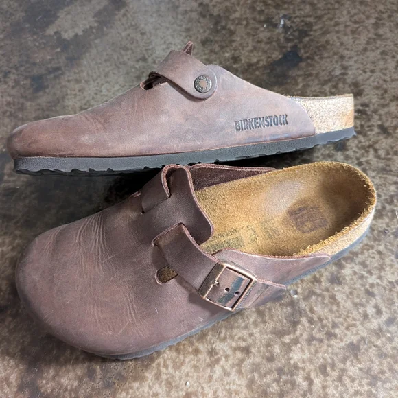 Birkenstock Boston Brown Oiled Leather Clog. Unisex Women’s 10, Men’s 8 Size 41. - Picture 5 of 7